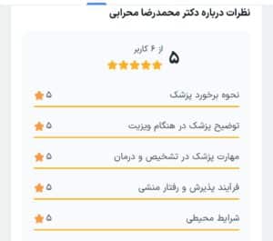 نظر کاربر دکترتو (دکتر محرابی)