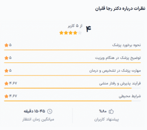 نظر کاربر دکترتو (دکتر رجا قلیان)