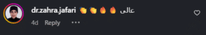 نظر کاربر اینستاگرام (دکتر محسن پورآریا)