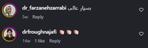 نظر کاربر اینستاگرام (دکتر سحر مروج)