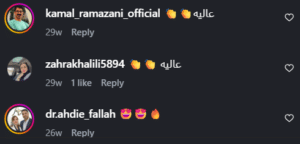 نظر کاربر اینستاگرام (کلینیک زیبایی پردیسان)