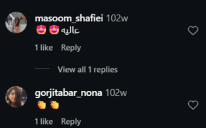 نظر کاربر اینستاگرام (دکتر مینا ملااحمدی)