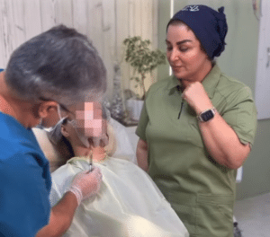 نمونه تزریق چربی سوز غبغب کلینیک زیبایی نیلوفر
