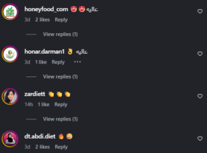 نظر کاربر اینستاگرام (کلینیک زیبایی و لاغری پزدیسان)