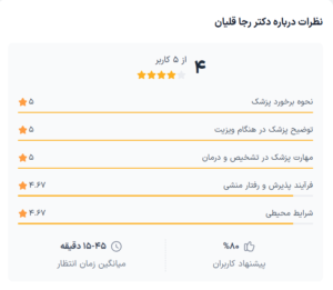 نظر کاربر دکترتو (دکتر رجا قلیان)