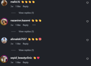 نظر کاربر اینستاگرام (دکتر راضیه ملکی)