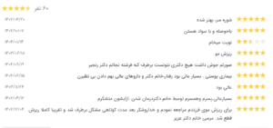نظر کاربر نوبت دات آی آر (دکتر گالیا رنجبری)