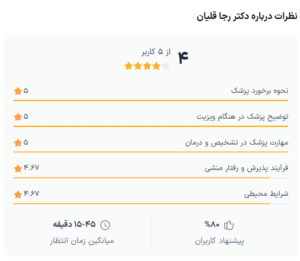 نظر کاربر دکترتو (دکتر رجا قلیان)