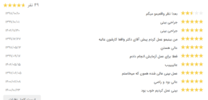 نظر کاربر نوبت دات آی آر (دکتر احمد زاغی حسین زاده)