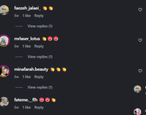 نظر کاربر اینستاگرام (کلینیک زیبایی الگانت)