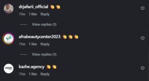 نظر کاربر اینستاگرام (کلینیک زیبایی کاژه)