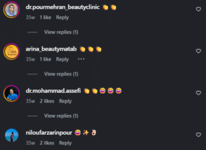 نظر کاربر اینستاگرام (دکتر محسن پورآریا)