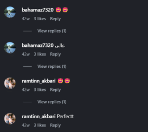 نظر کاربر اینستاگرام (کلینیک زیبایی الگانت)