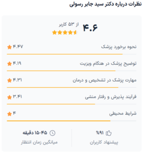 نظر کاربر دکترتو (دکتر سید جابر رسولی)