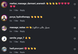 نظر کاربر اینستاگرام (مرکز ماساژ میلاد اسپا)